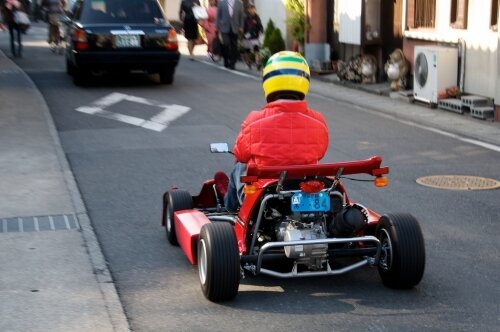 Go-kart in Kyoto licensed as microcar Go-kart in Kyoto licensed as microcar